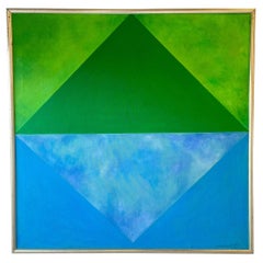 1967 Original Hard Edge Painting by Deborah Zurit