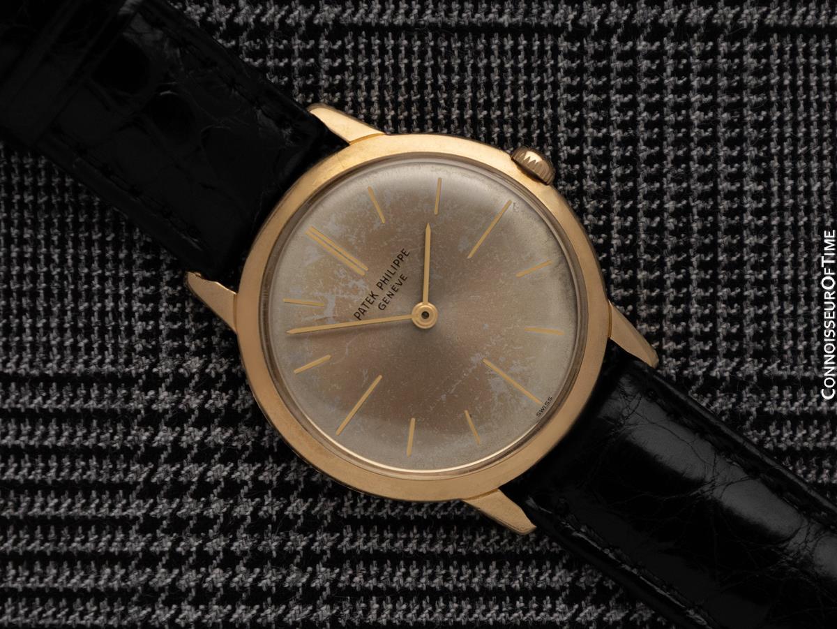 1967 Patek Philippe Vintage Herren Handgewebte Ref. 2593 Kleiduhr - 18K Gold im Angebot 8