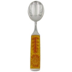 1967 Paul Rene Gauguin for Anton Michelsen Silver and Enamel Christmas Spoon