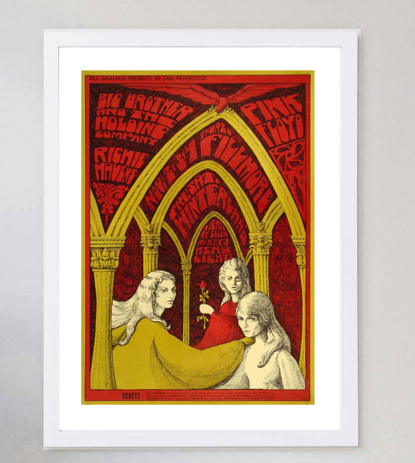 1967 Pink Floyd - Fillmore Poster originale d'epoca In condizioni buone in vendita a Winchester, GB