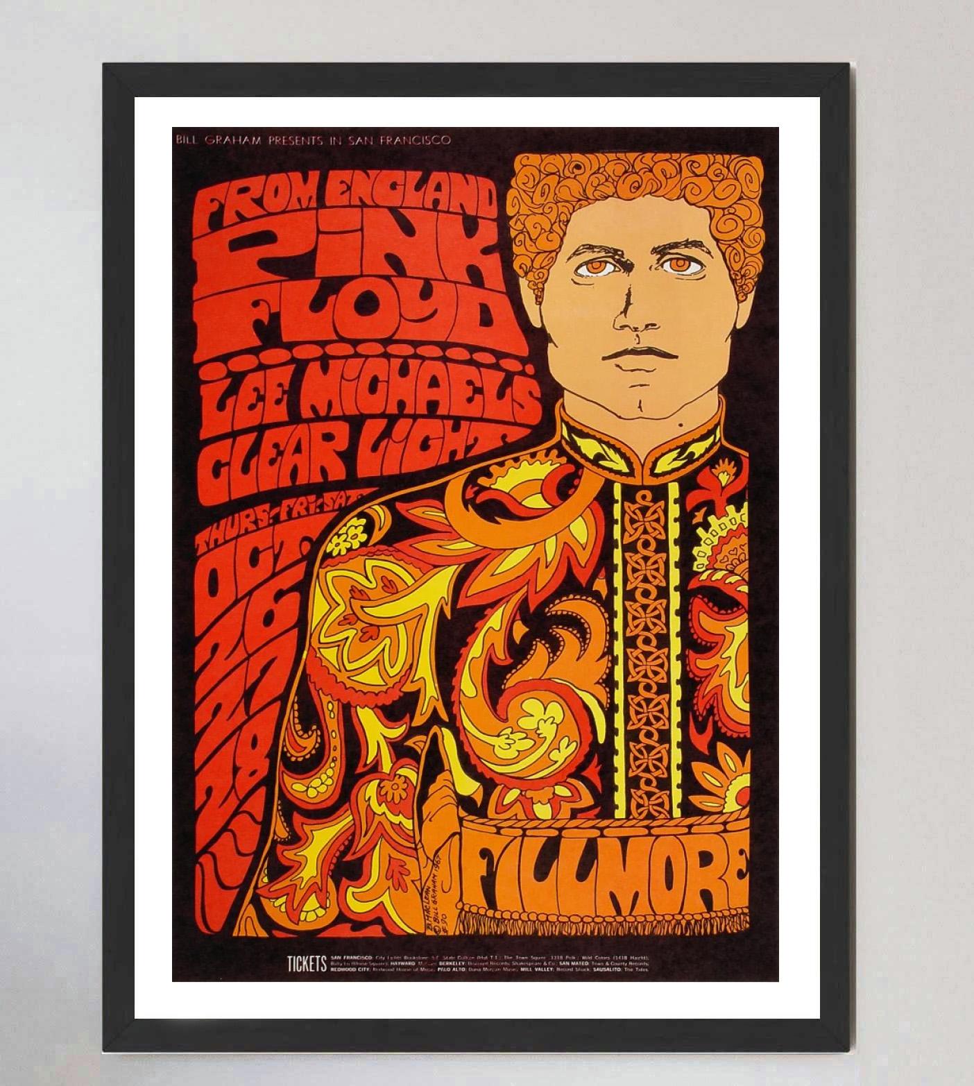 1967 Pink Floyd - Fillmore Poster originale d'epoca In condizioni buone in vendita a Winchester, GB