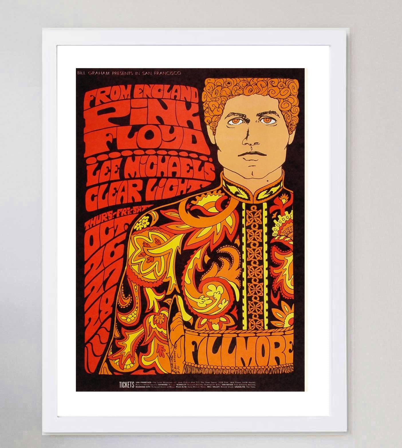 Metà XX secolo 1967 Pink Floyd - Fillmore Poster originale d'epoca in vendita