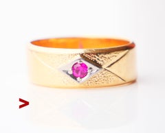 1967 Ring All Seeing Eye Ruby solid 18K Gold ØUS 5 / 4.6 gr.