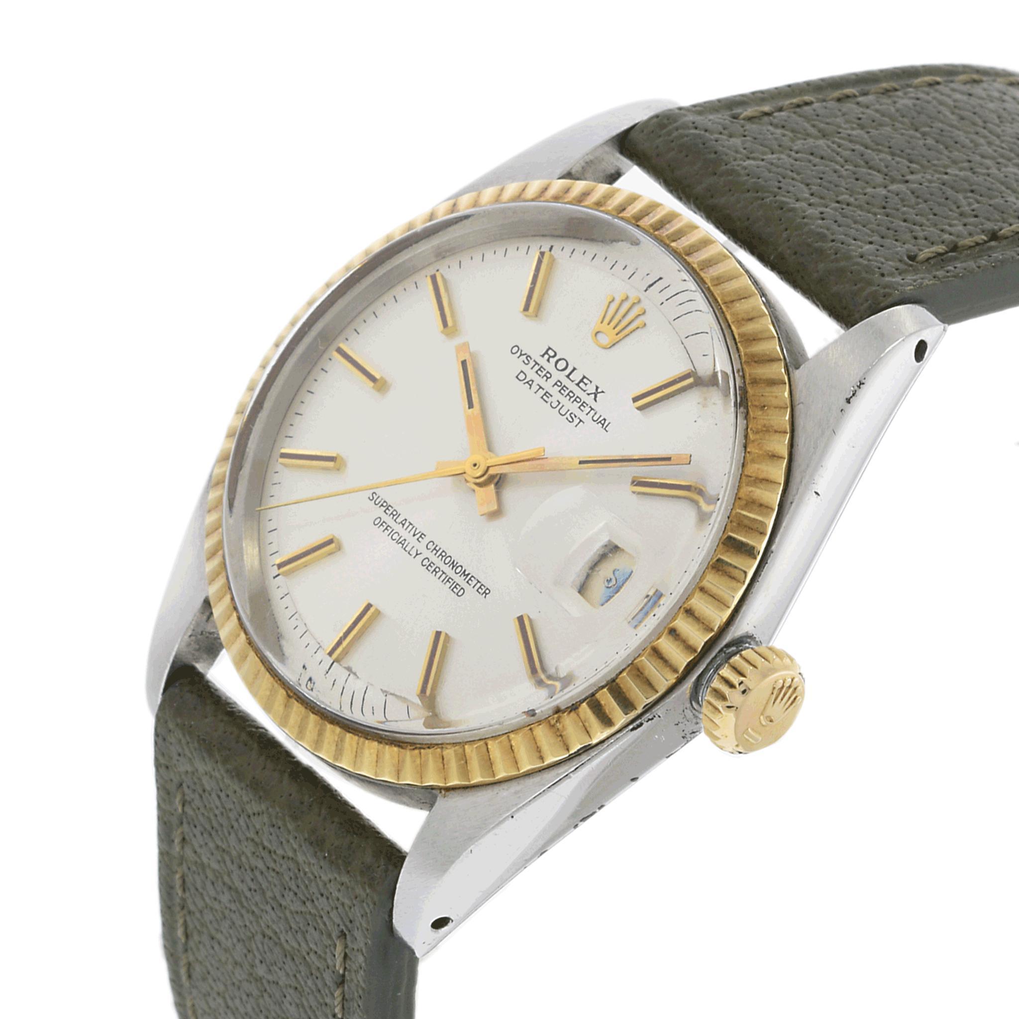 Women's or Men's 1967 Rolex Datejust Ref. 1601 Silver Dial For Sale