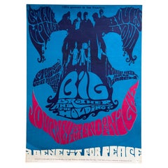 1967 San Francisco Psychedelic Era Concert Poster - Janis Joplin - by Krefting