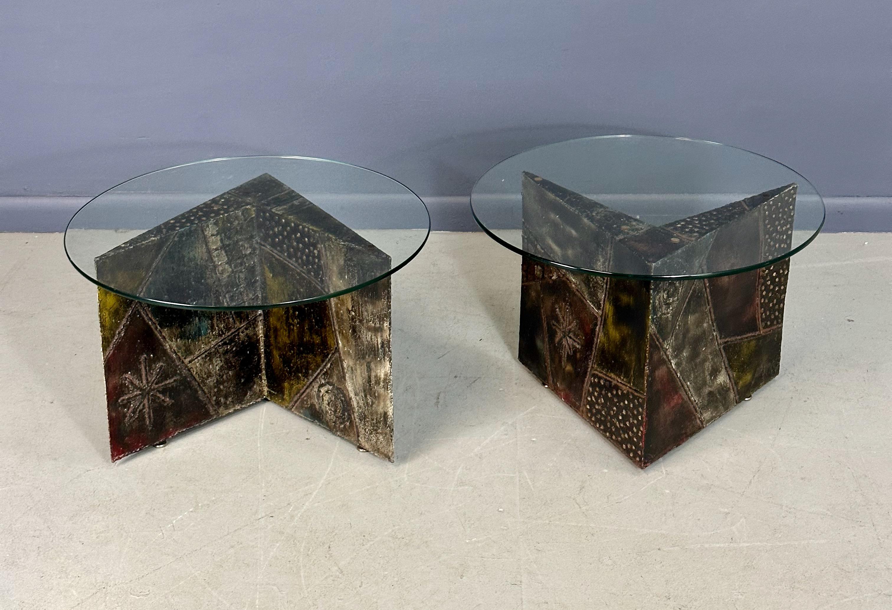 1967 Signé Paul Evans Extrêmement rare Tables d'appoint ou table basse en vente 5