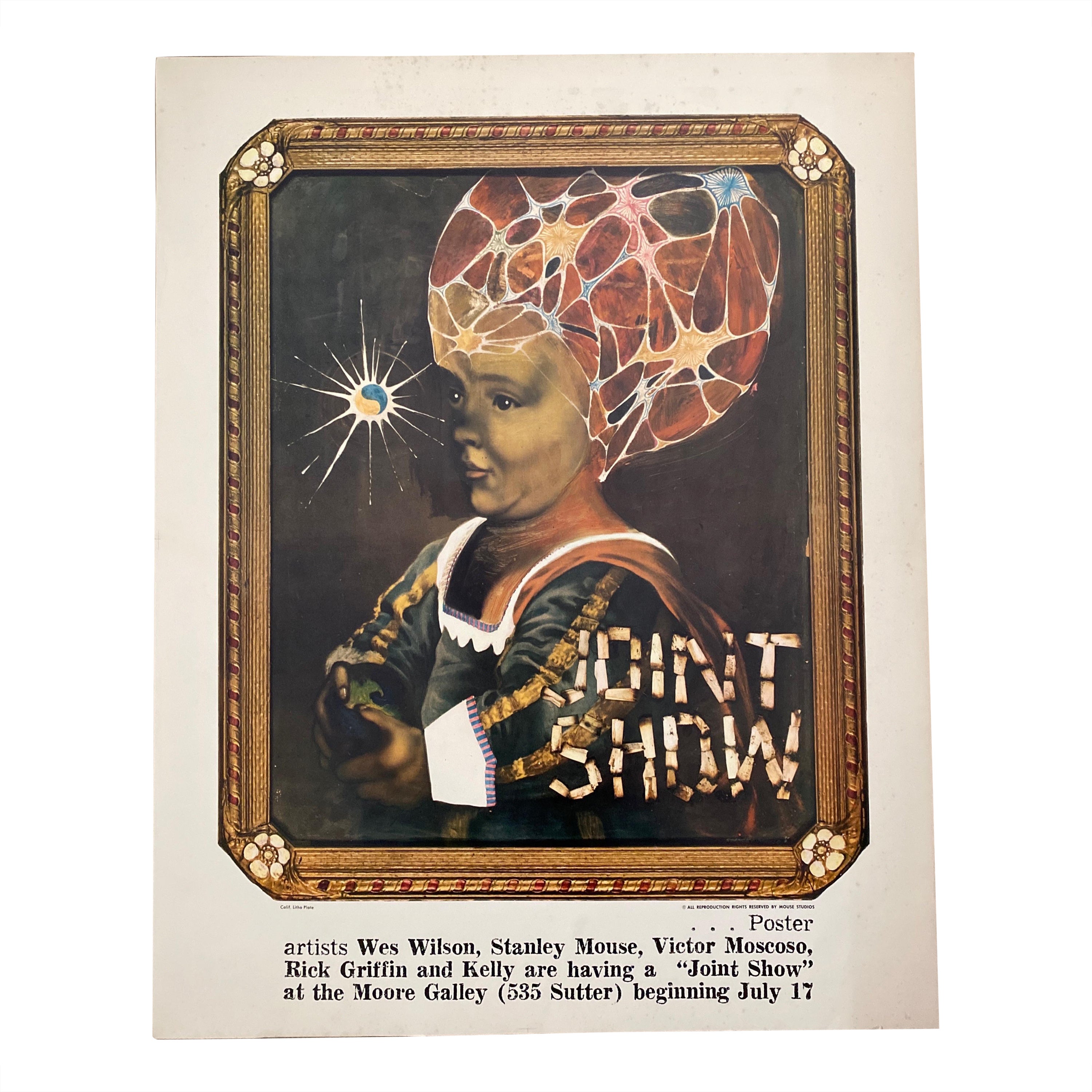 1967 Stanley Mouse "Joint Show" Psychedelic Advertisement Print For Sale