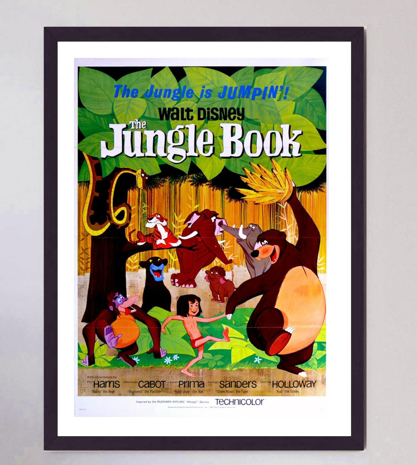 Affiche vintage originale du livre Jungle Book, 1967 Bon état - En vente à Winchester, GB
