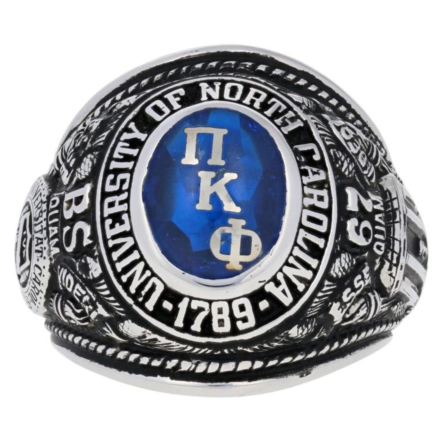 1967 University of North Carolina Class Ring, 10 Karat White Gold Pi Kappa  Phi For Sale at 1stDibs | unc class ring, pi kappa phi university of south  carolina