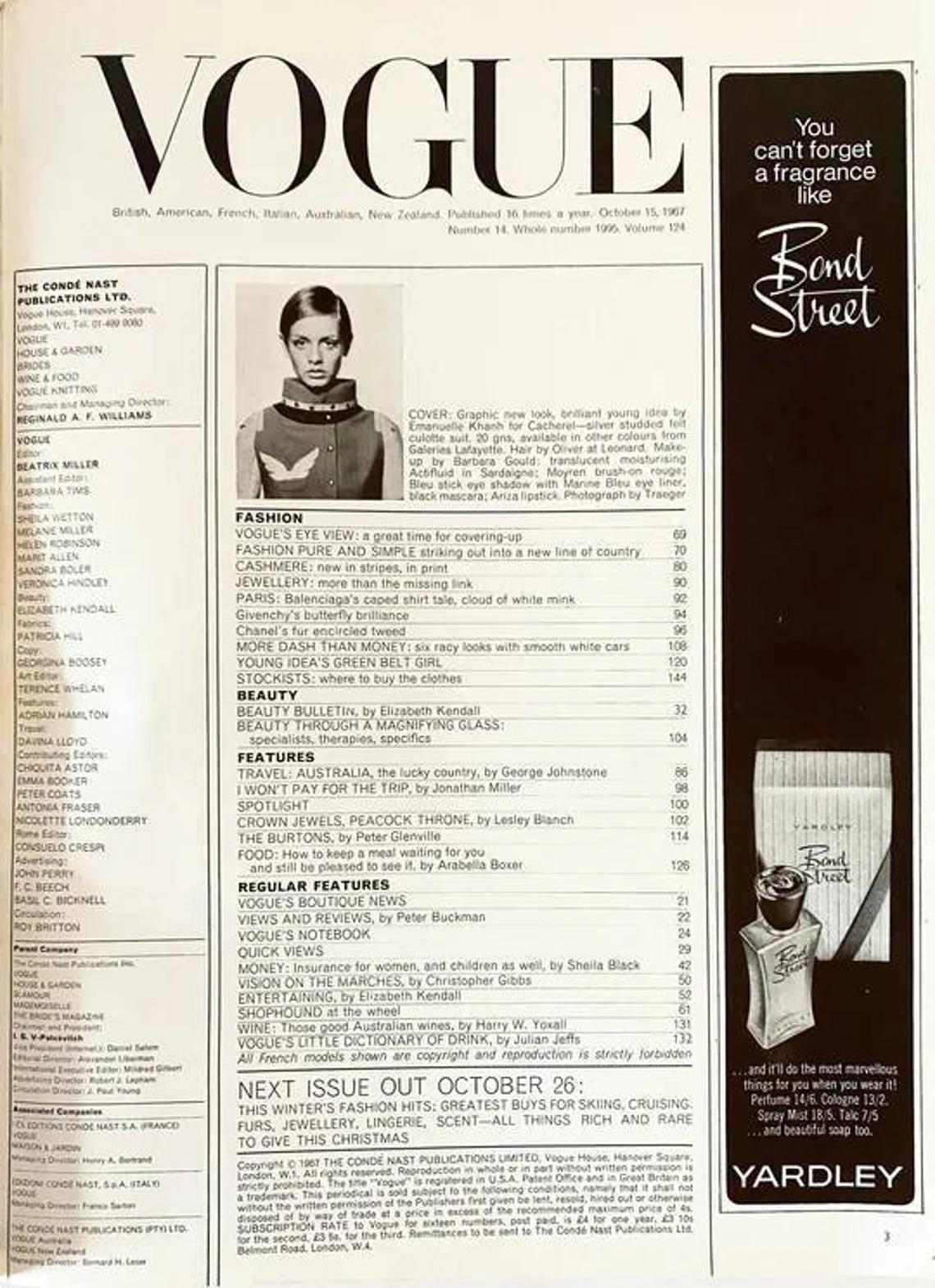 1967 Vogue Twiggy - 60e anniversaire Bon état à London, GB