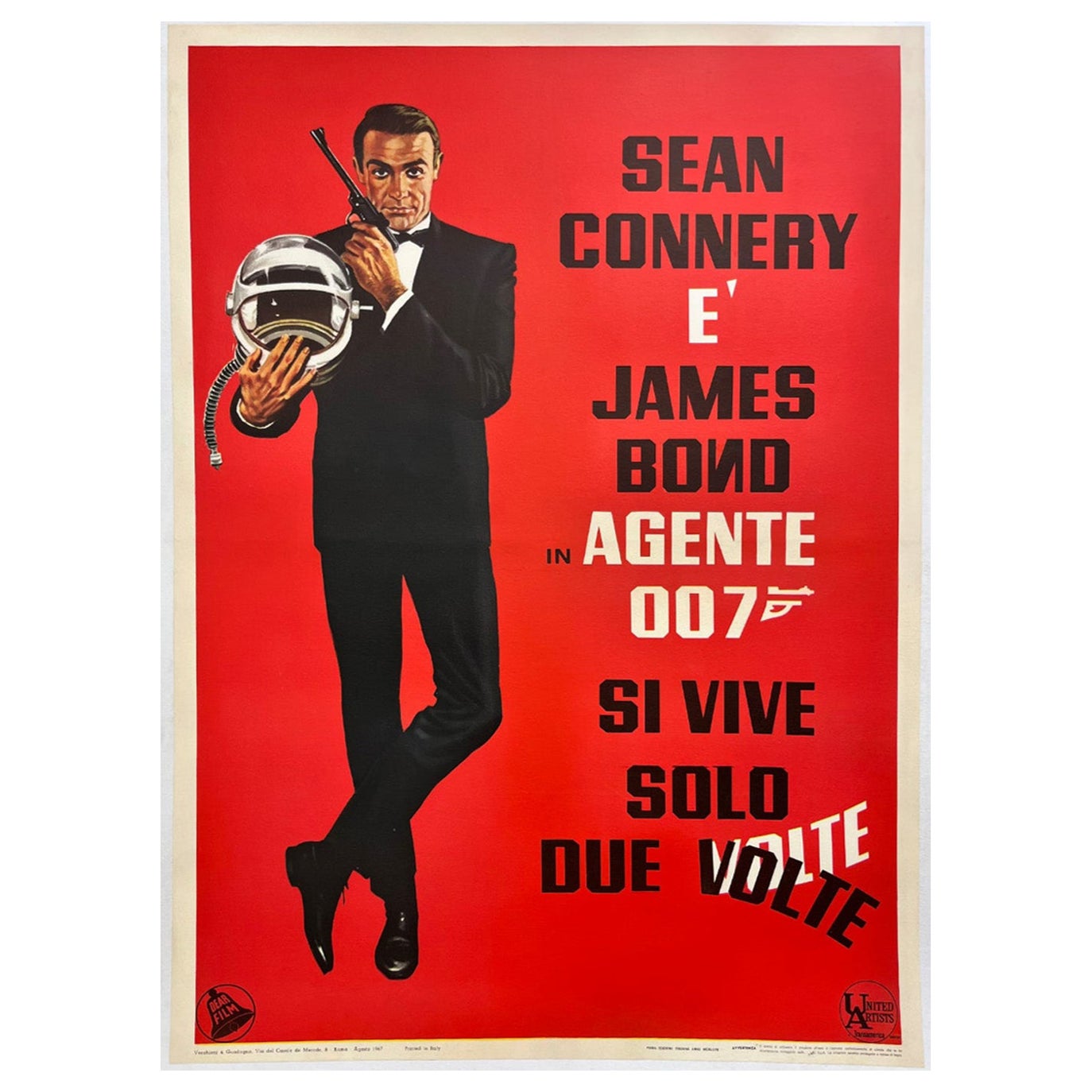 1967 Du lebst nur zweimal (Italienisch) Original Vintage Poster im Angebot