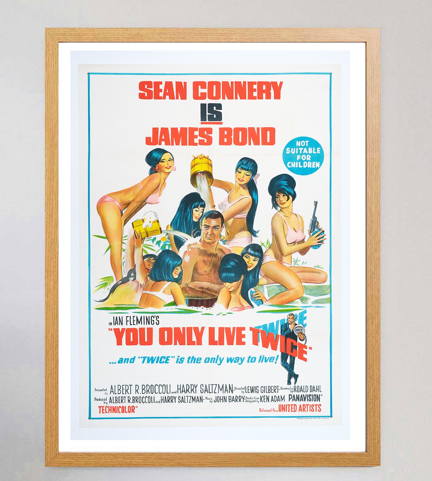 Mid-Century Modern 1967 You Only Live Twice Original Vintage Poster For Sale