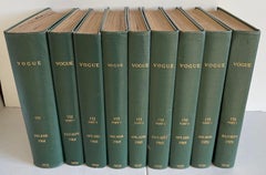 1968-1970 Hardbound Vogue Magazines, Set of 9