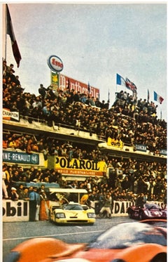 1968 24 HUERES DU MANS Original Vintage Le Mans Car Auto Racing Poster Ferrari