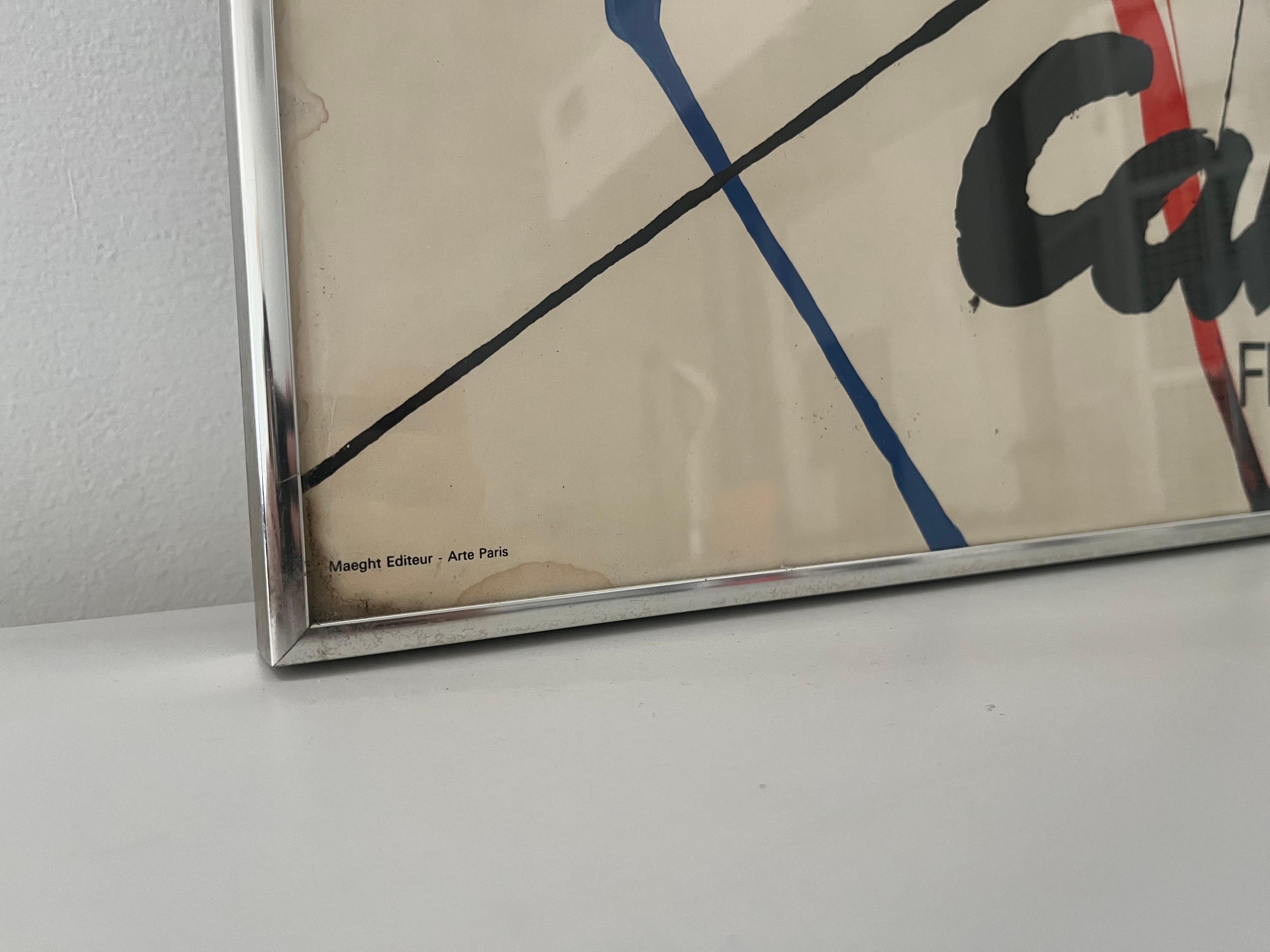 Cut Glass 1968 Alexander Calder Fleches Galerie Maeght Paris Original Lithograph Poster For Sale