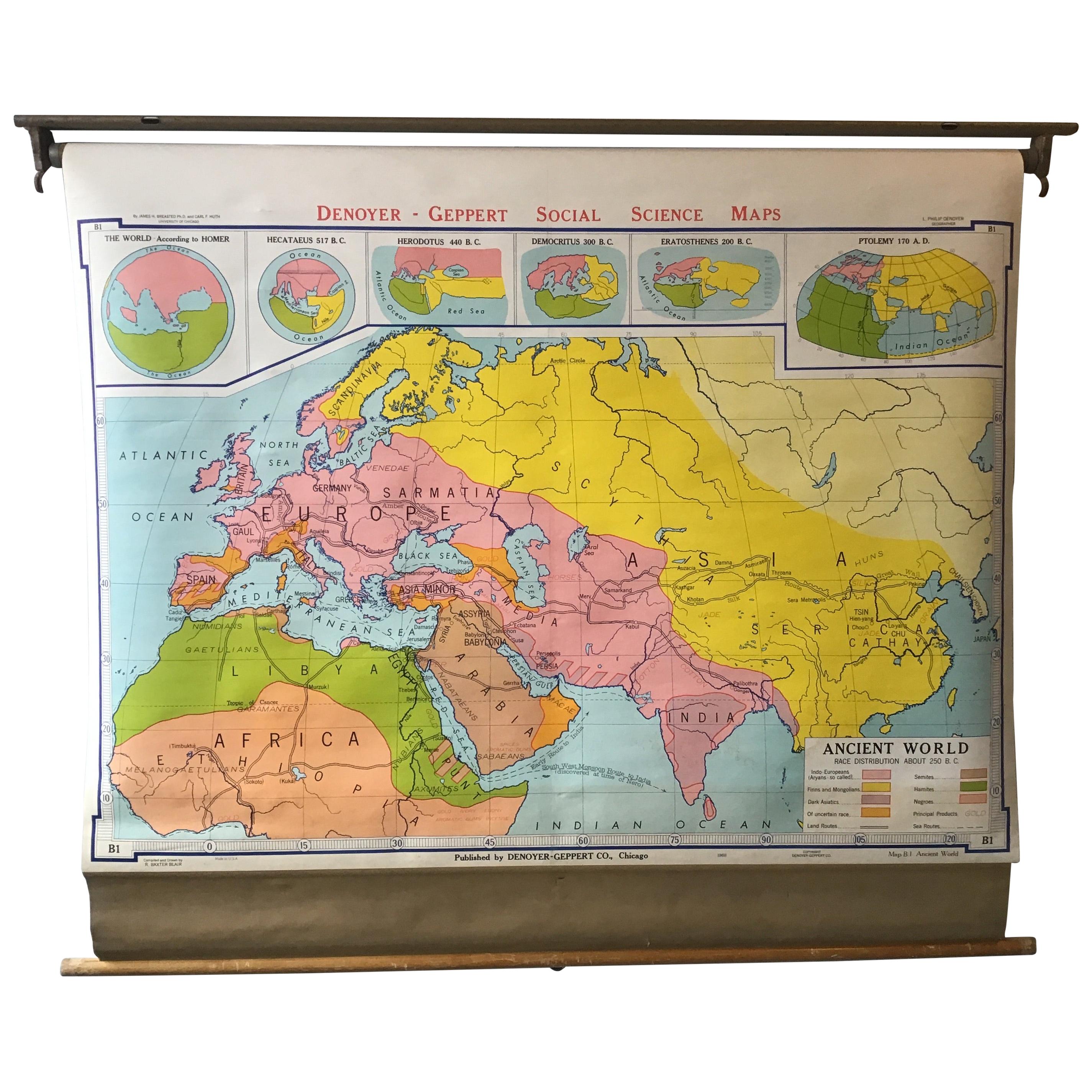 1968 Ancient World School Map