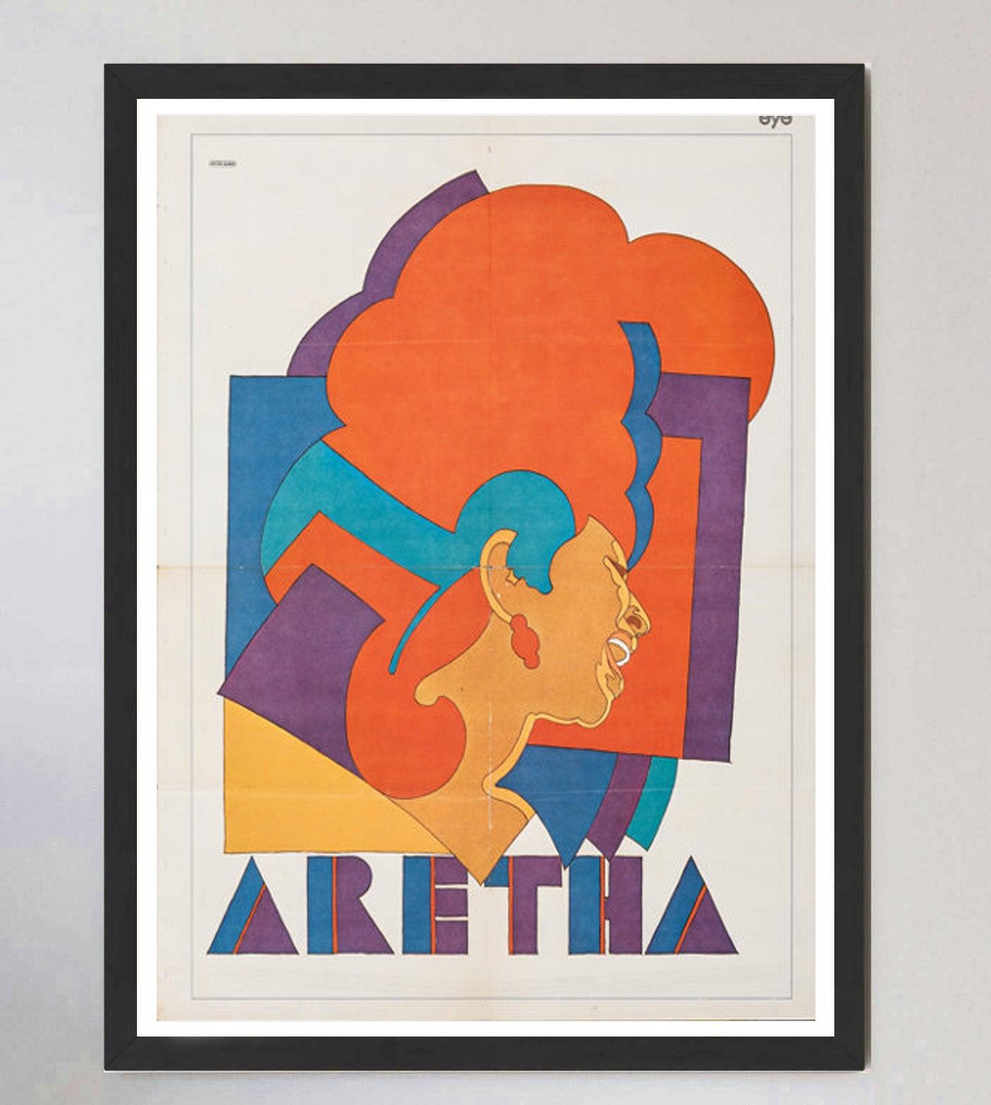 Metà XX secolo 1968 Aretha Franklin - Milton Glaser Poster originale d'epoca in vendita