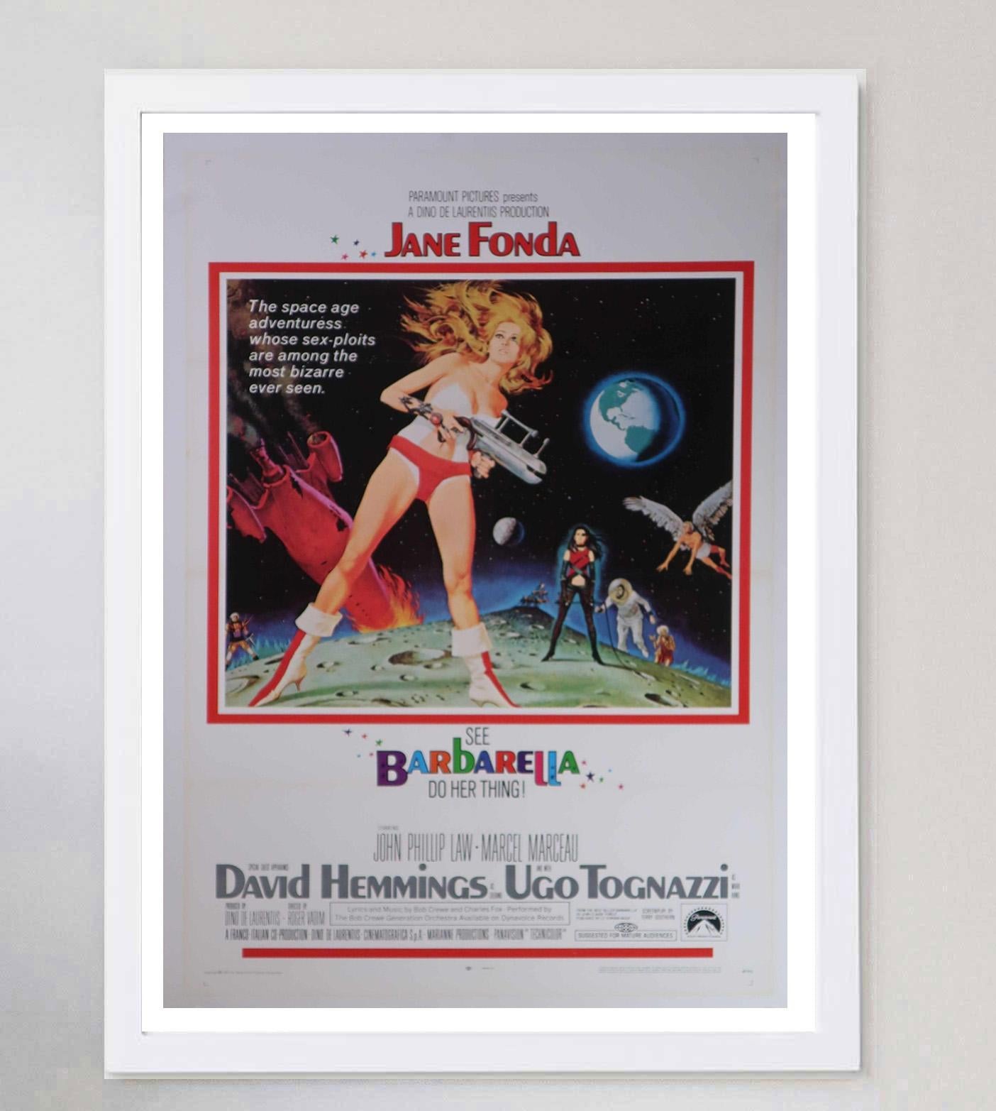 1968 Barbarella Poster originale d'epoca In condizioni buone in vendita a Winchester, GB