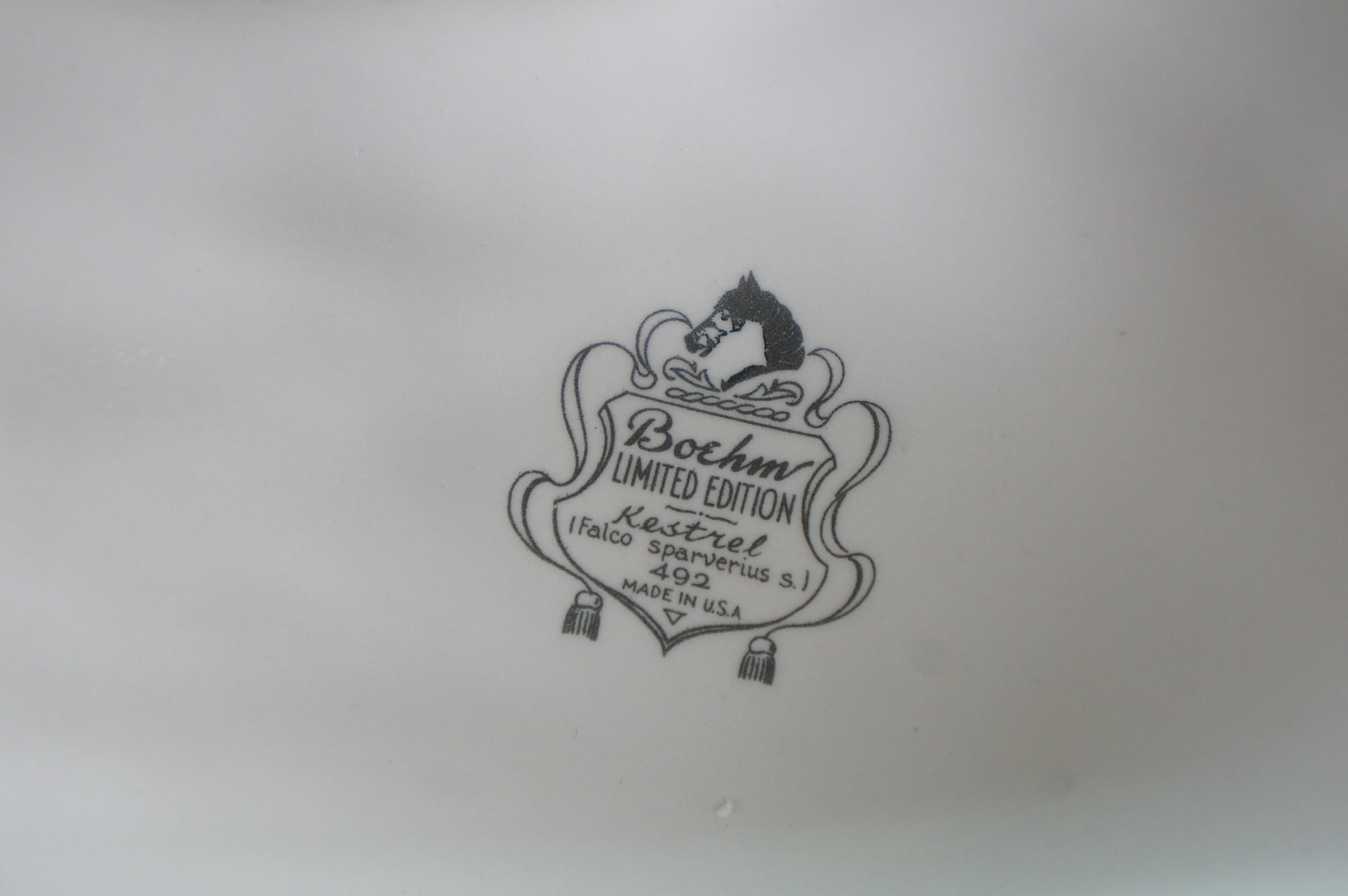 1968 Boehm Kestrel 492W Uccelli in porcellana Sculture Coppia 16