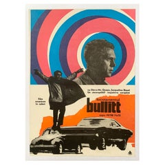 1968 Bullitt (rumano) Cartel original de época