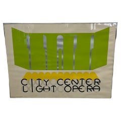 Retro 1968 City Center Light Opera Framed Original Art Poster Gerald Laing
