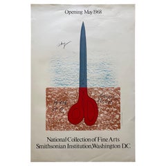 1968 Claes Oldenburg "Scissors Obelisk Monument" Advertisement Lithograph