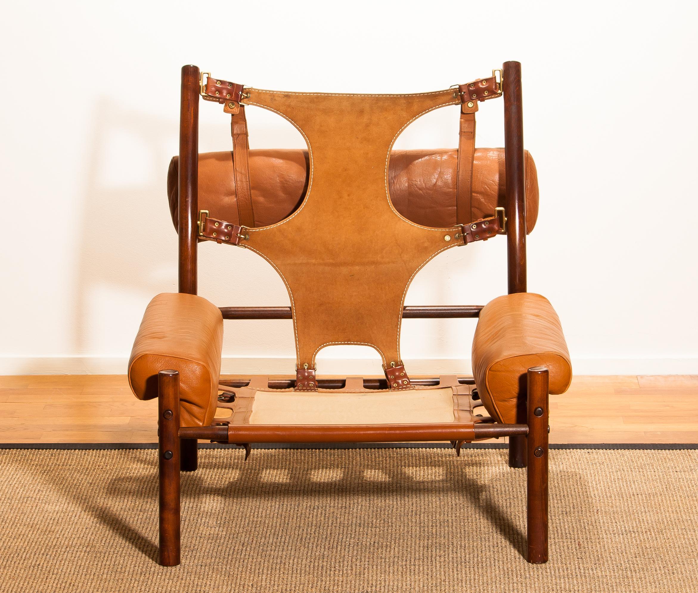 1968, Cognac Leather Safari Chair 