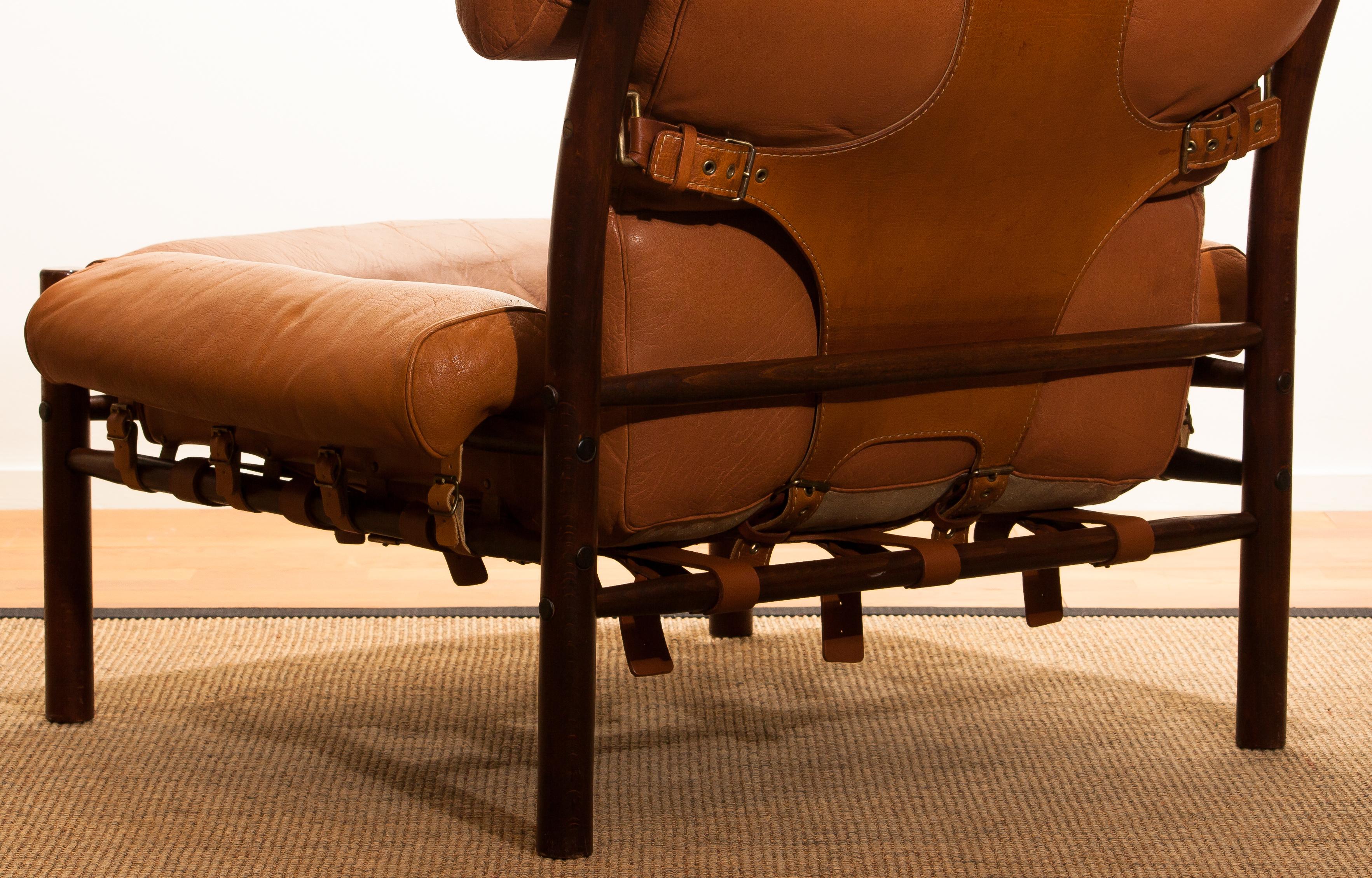 1968, Cognac Leather Safari Chair 