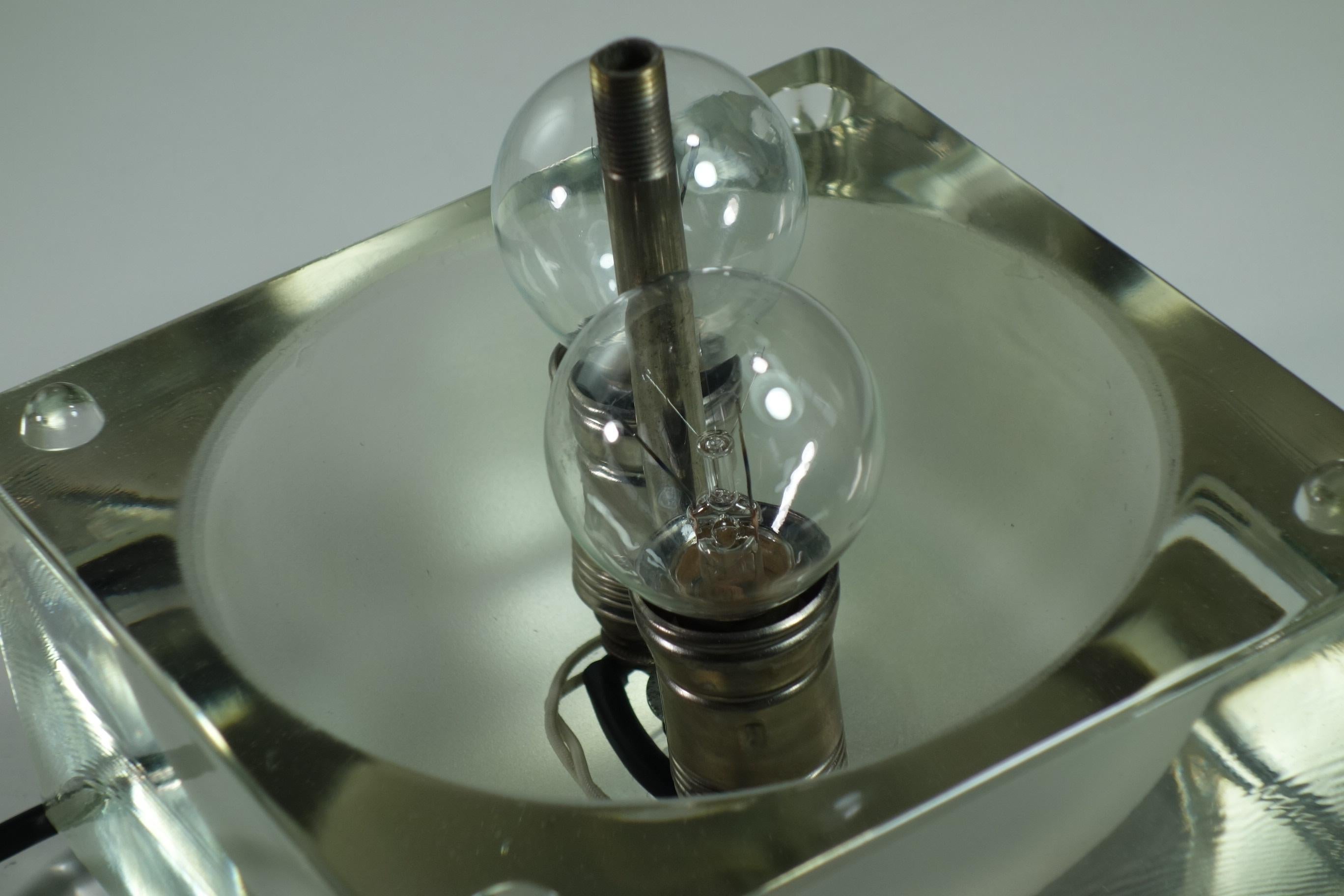 Lampe de bureau italienne Cubosfera Alessandro Mendini en verre de l'ère spatiale, 1968 en vente 6