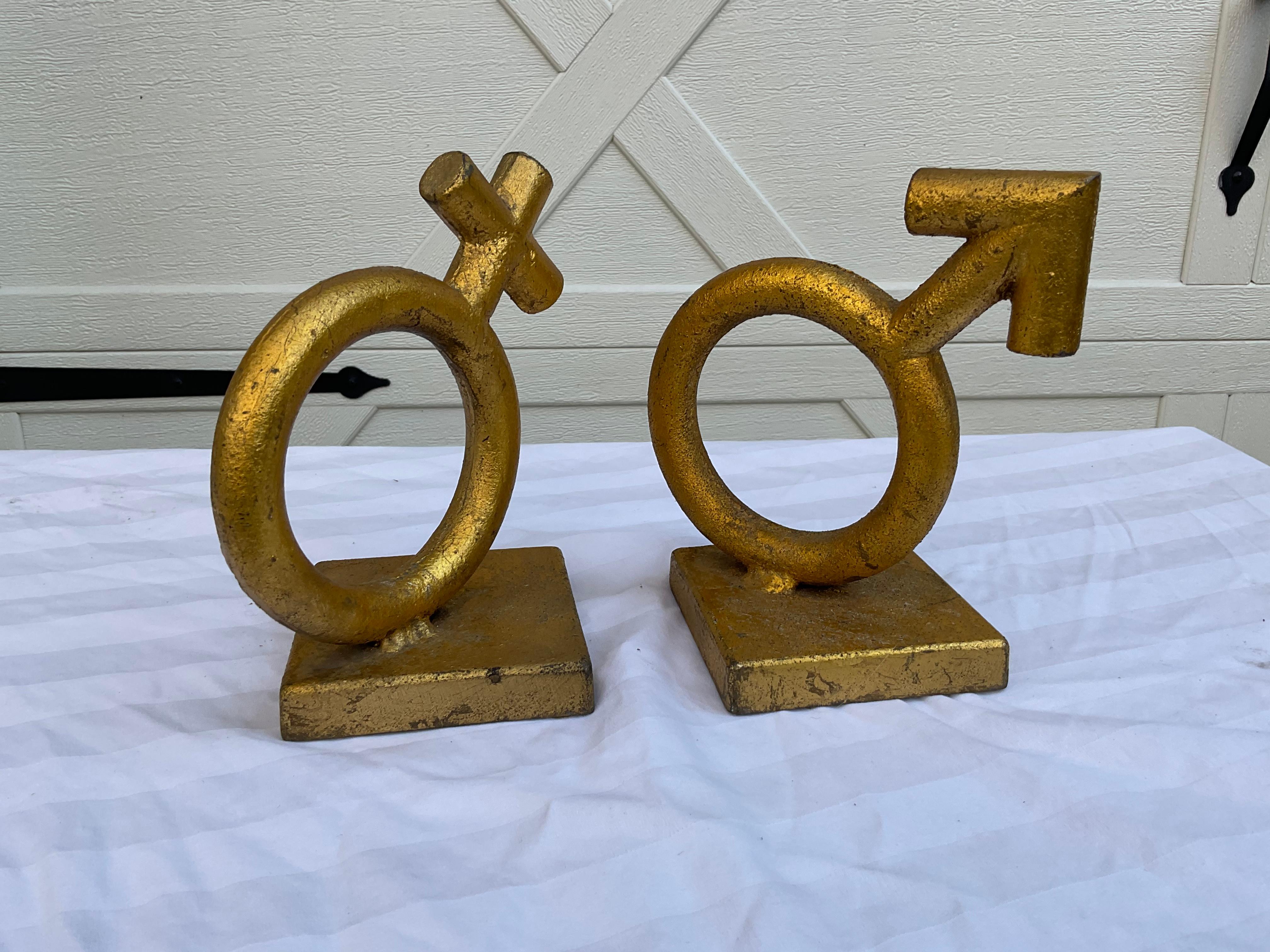 1968 Curtis Jere Male and Female Bookends, a Pair In Good Condition For Sale In Marietta, GA