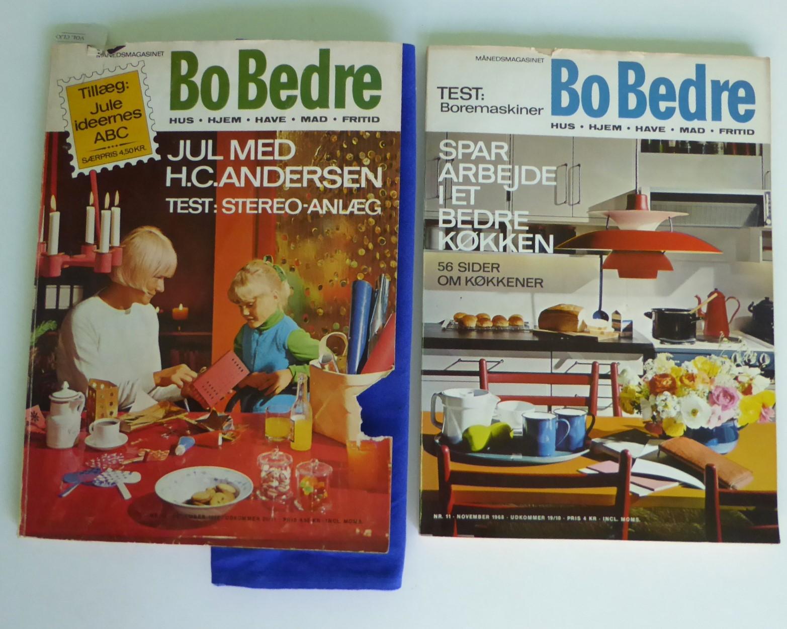 Scandinave moderne La langue danoise Bo Bedre Vintage Magazines Modern Home Design Style 12 pièces, 1968 en vente