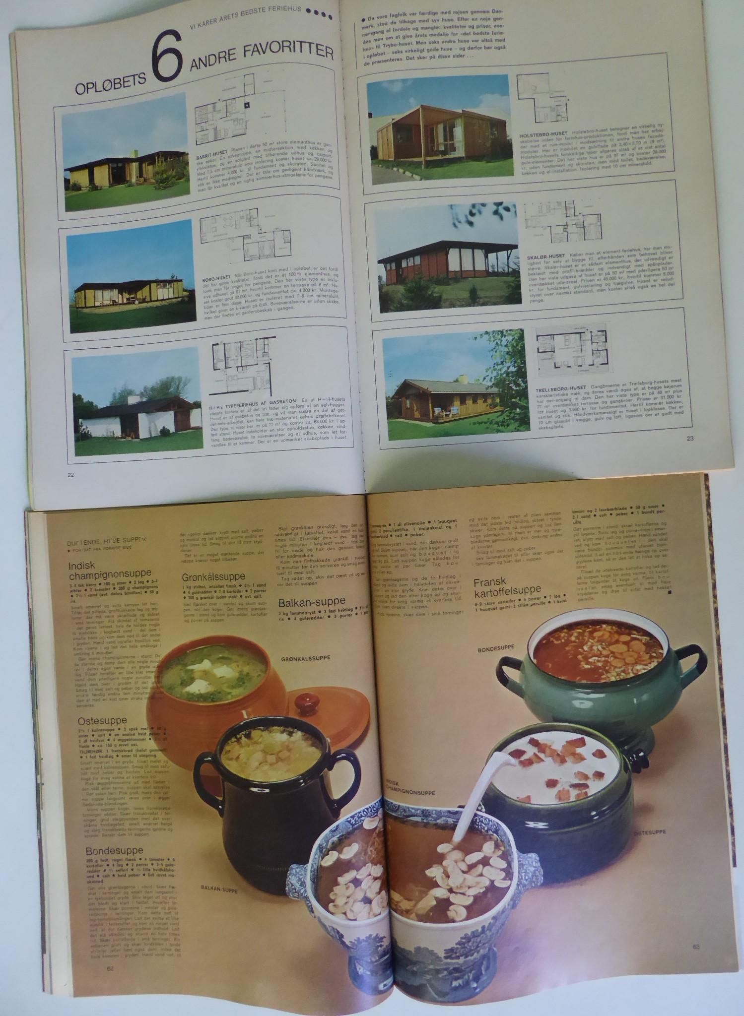 Papier La langue danoise Bo Bedre Vintage Magazines Modern Home Design Style 12 pièces, 1968 en vente