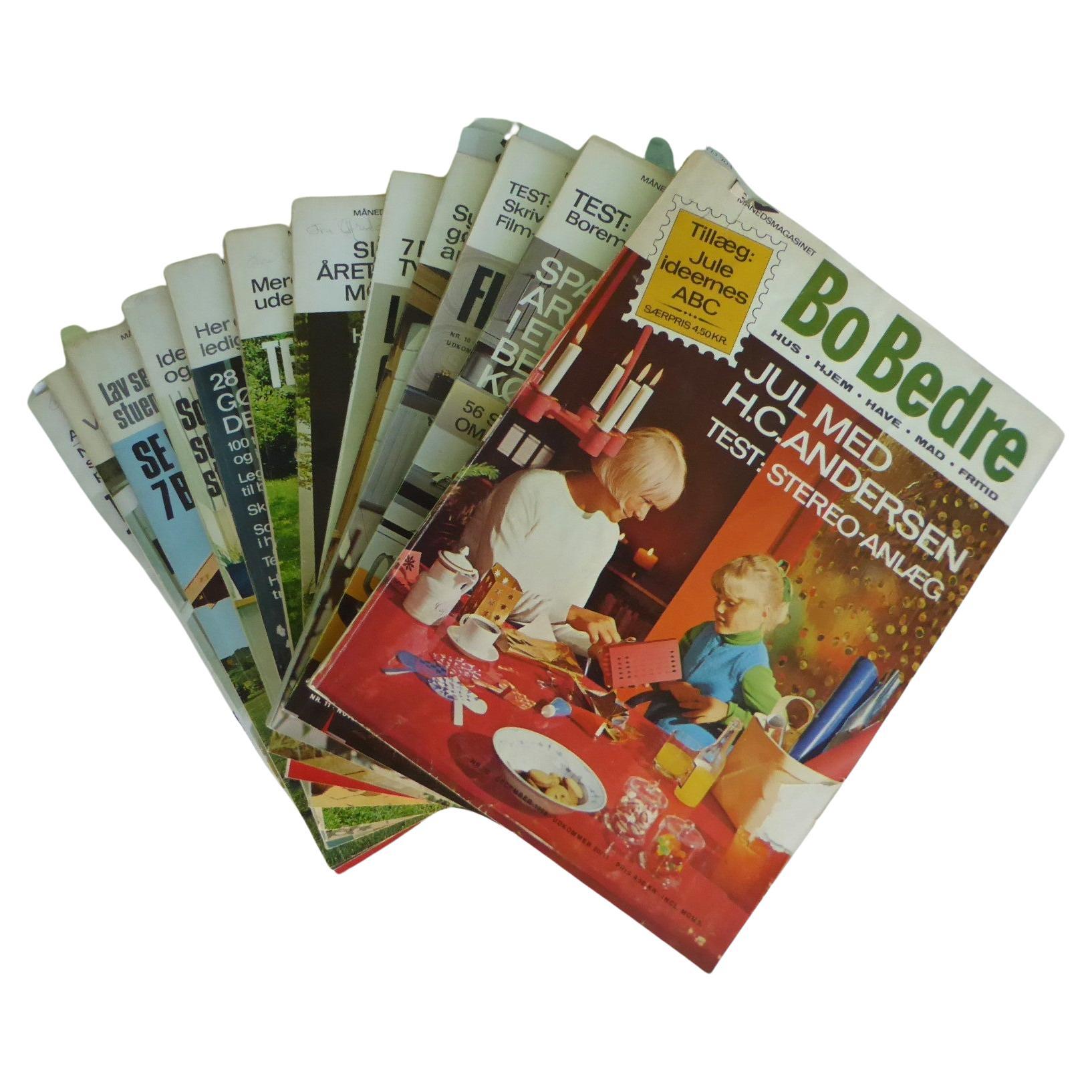 La langue danoise Bo Bedre Vintage Magazines Modern Home Design Style 12 pièces, 1968 en vente