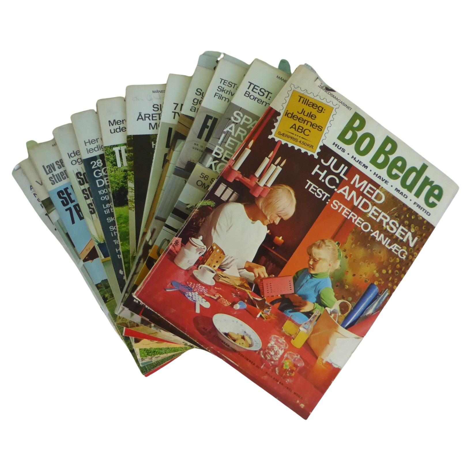 1968 Danish Language Bo Bedre Vintage Magazines Modern Home Design Style 12 pcs