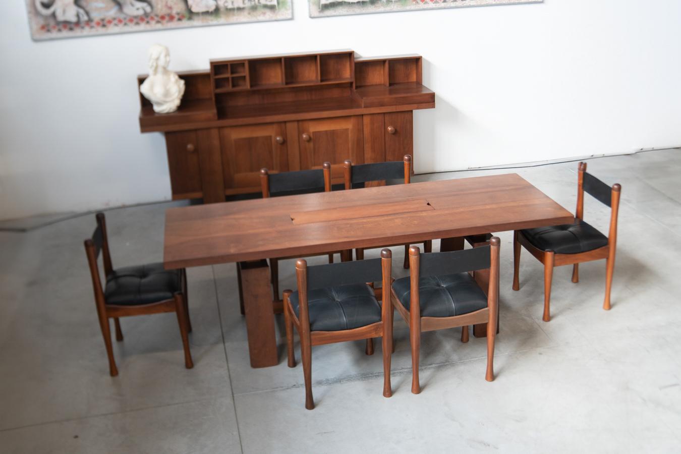 1968 Dining Set with Sideboard by S. Coppola for Bernini – Iconic Mid-Century It In condizioni buone in vendita a Manzano, IT
