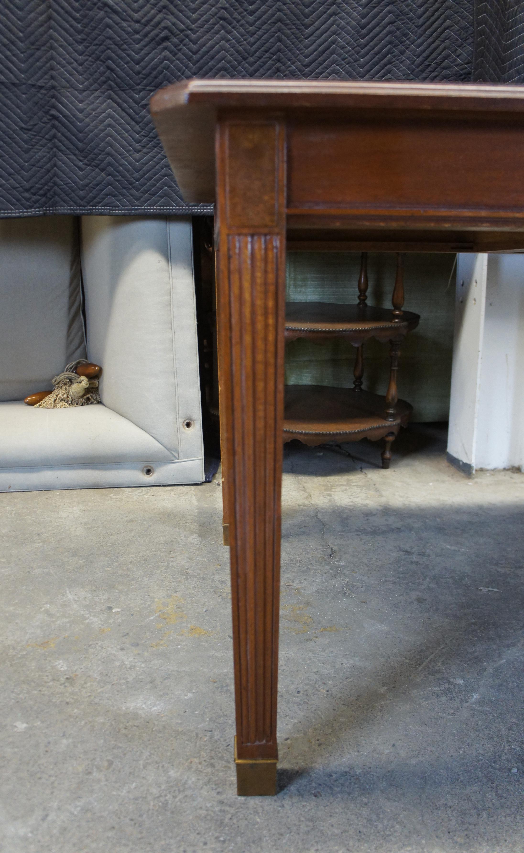 1968 Drexel Walnut Partners Library Table Midcentury Farmhouse Office Desk In Good Condition In Dayton, OH