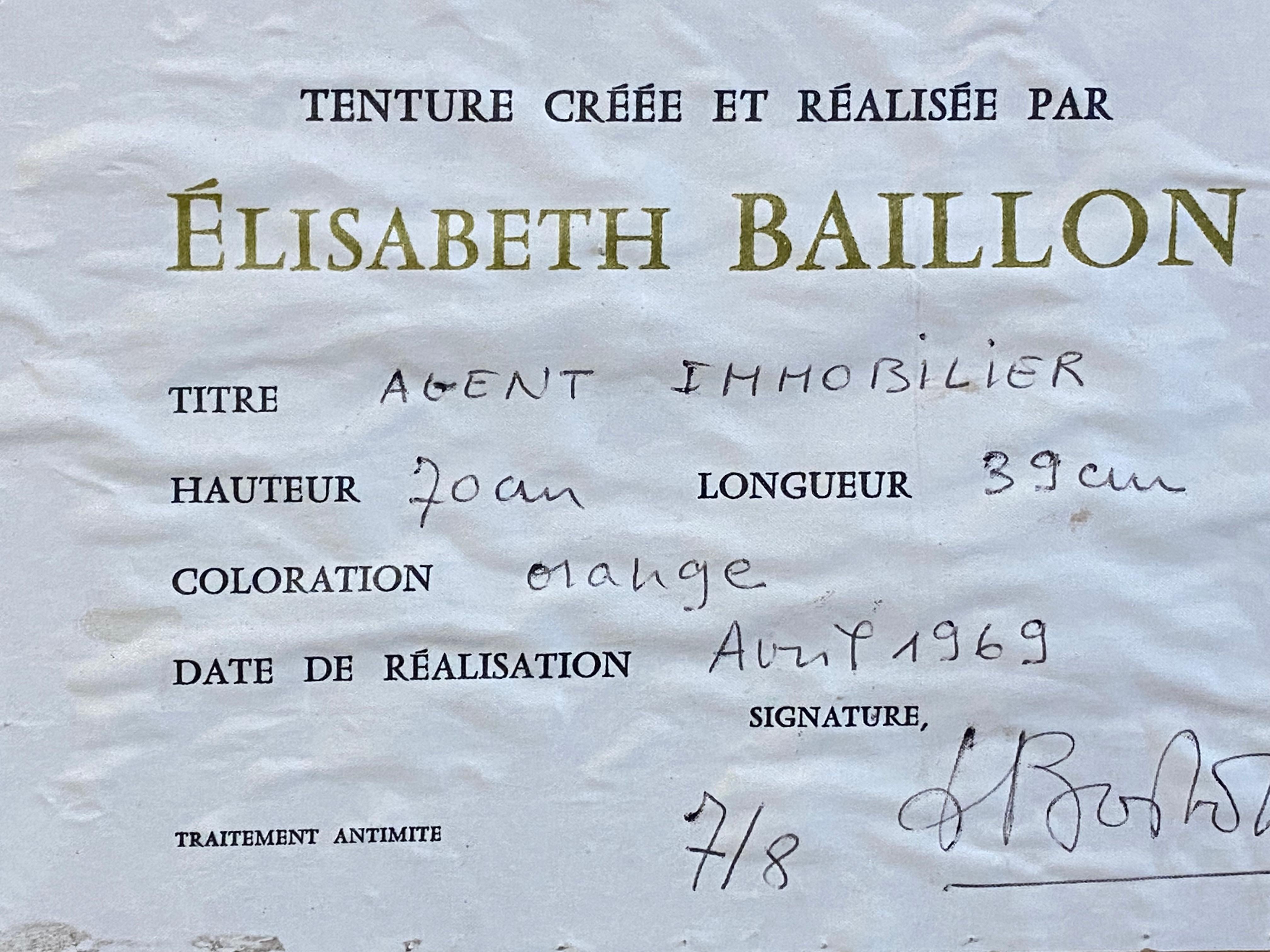 Elisabeth Baillon Tapestry 1968 For Sale 8