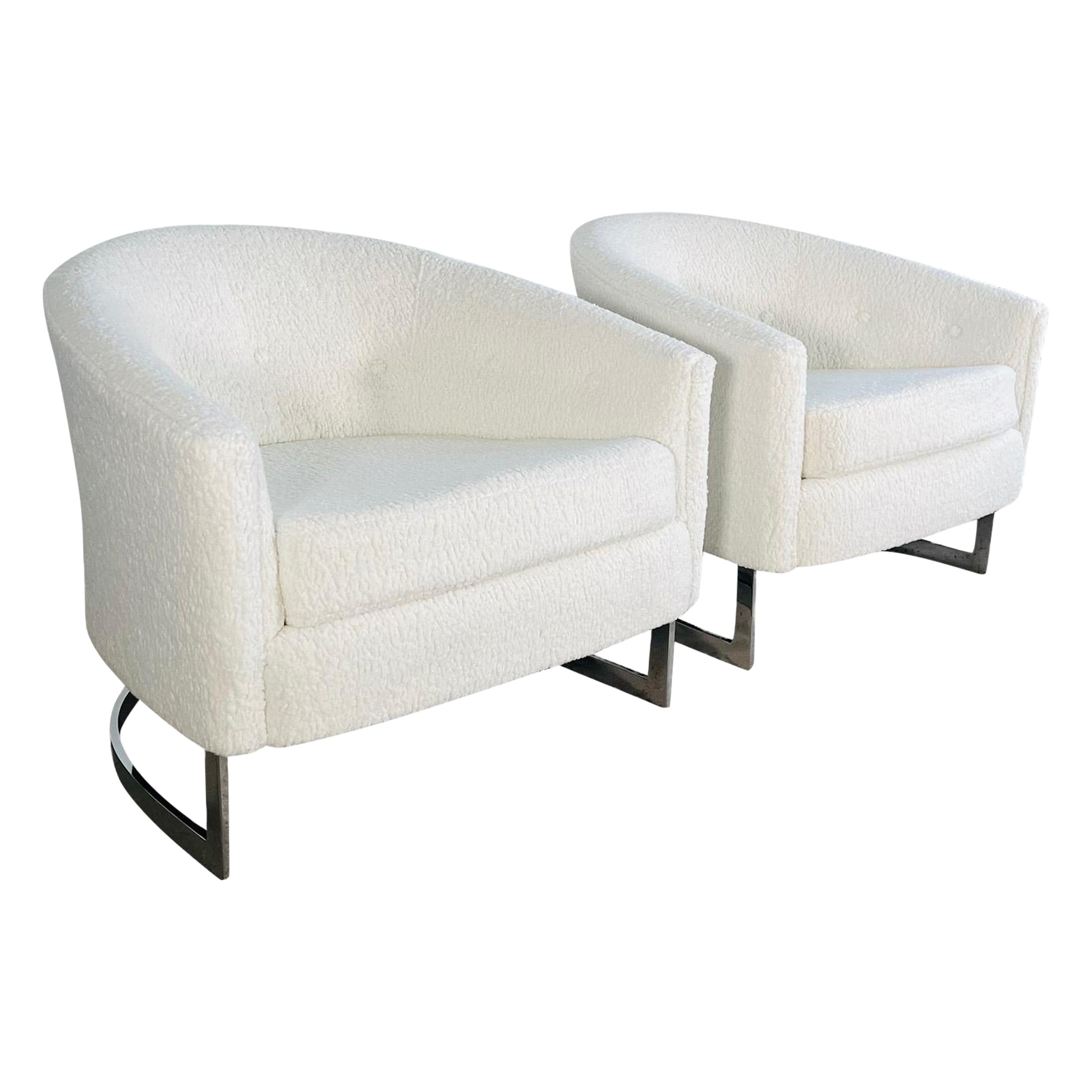 1968 Finn Andersen for Selig Boucle Chairs - Pair
