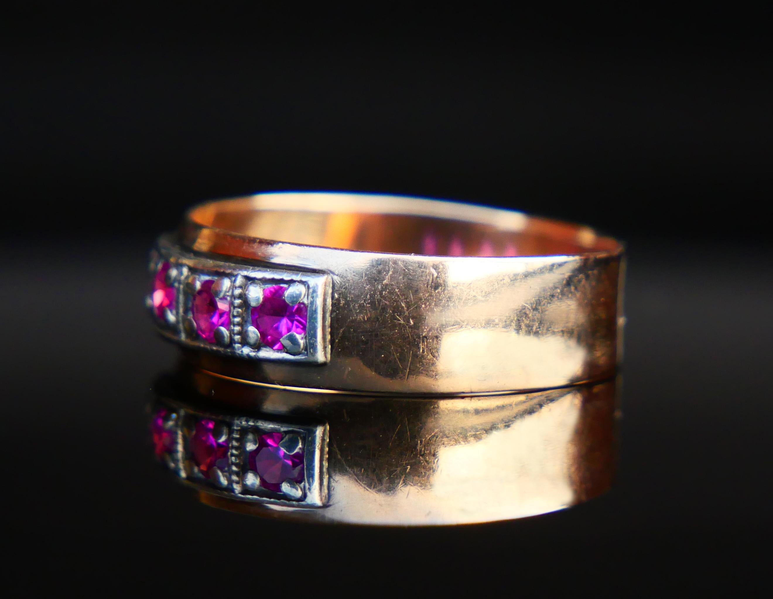 De las mujeres 1968 Anillo finlandés Rubí macizo Oro rosa 14K  Ø 8US/ 1,8g en venta
