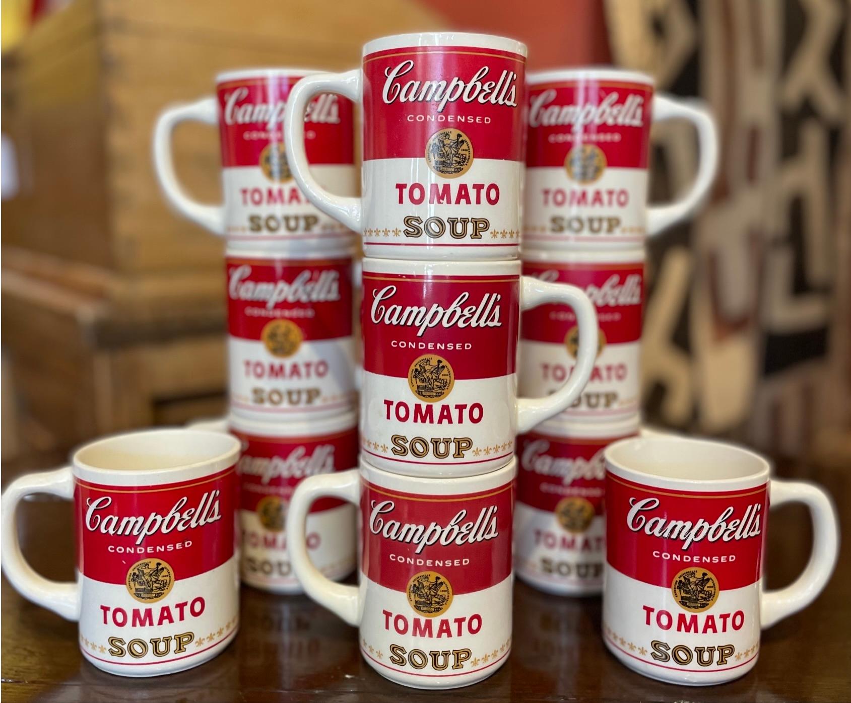 1968 Erstausgabe Campbell's Soup Mugs – 11er-Set Suppenbecher im Zustand „Gut“ im Angebot in Los Angeles, CA