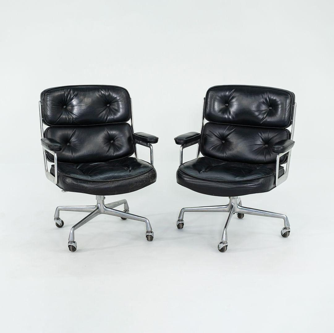 1968 Herman Miller Eames Time Life Executive-Schreibtischstühle aus Leder, 4-Sterne-Sockel im Angebot 3