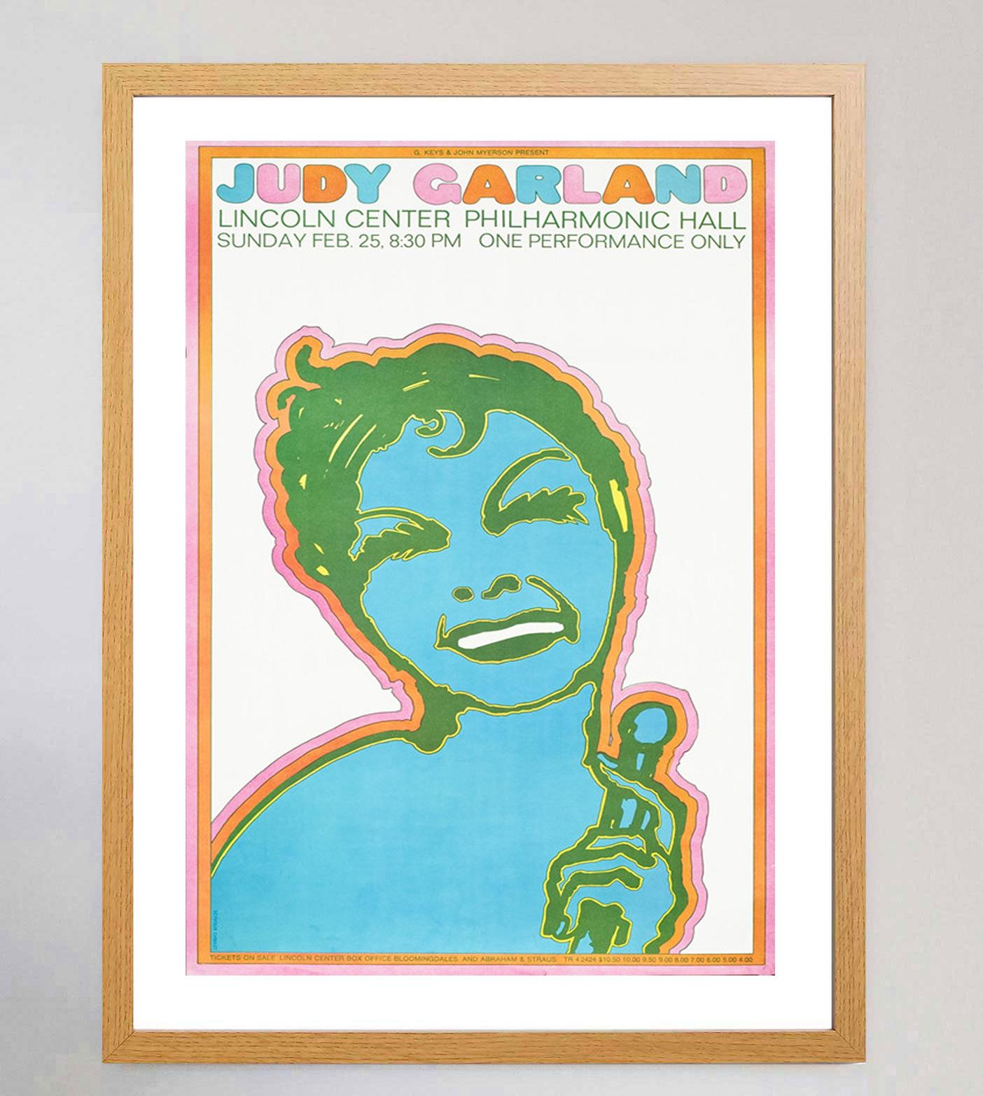 Judy Garland – Lincoln Center, Original-Vintage-Poster, 1968 (amerikanisch) im Angebot