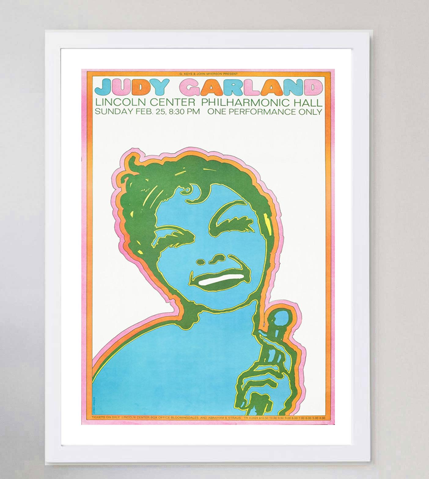 Judy Garland – Lincoln Center, Original-Vintage-Poster, 1968 im Zustand „Gut“ im Angebot in Winchester, GB