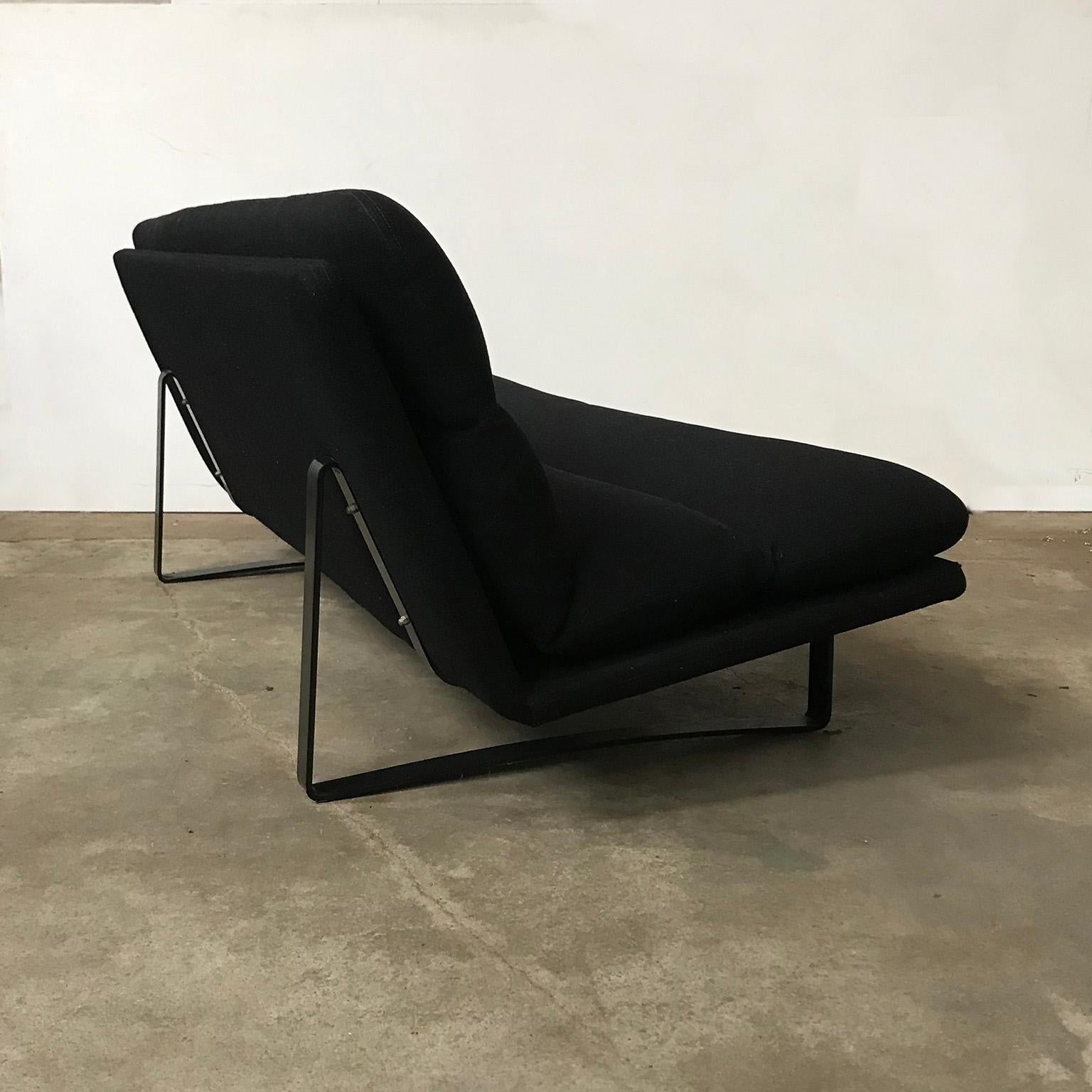 Mid-Century Modern 1968, Kho Liang Ie for Artifort, Black Base 3-Seat Sofa in Black Fabric