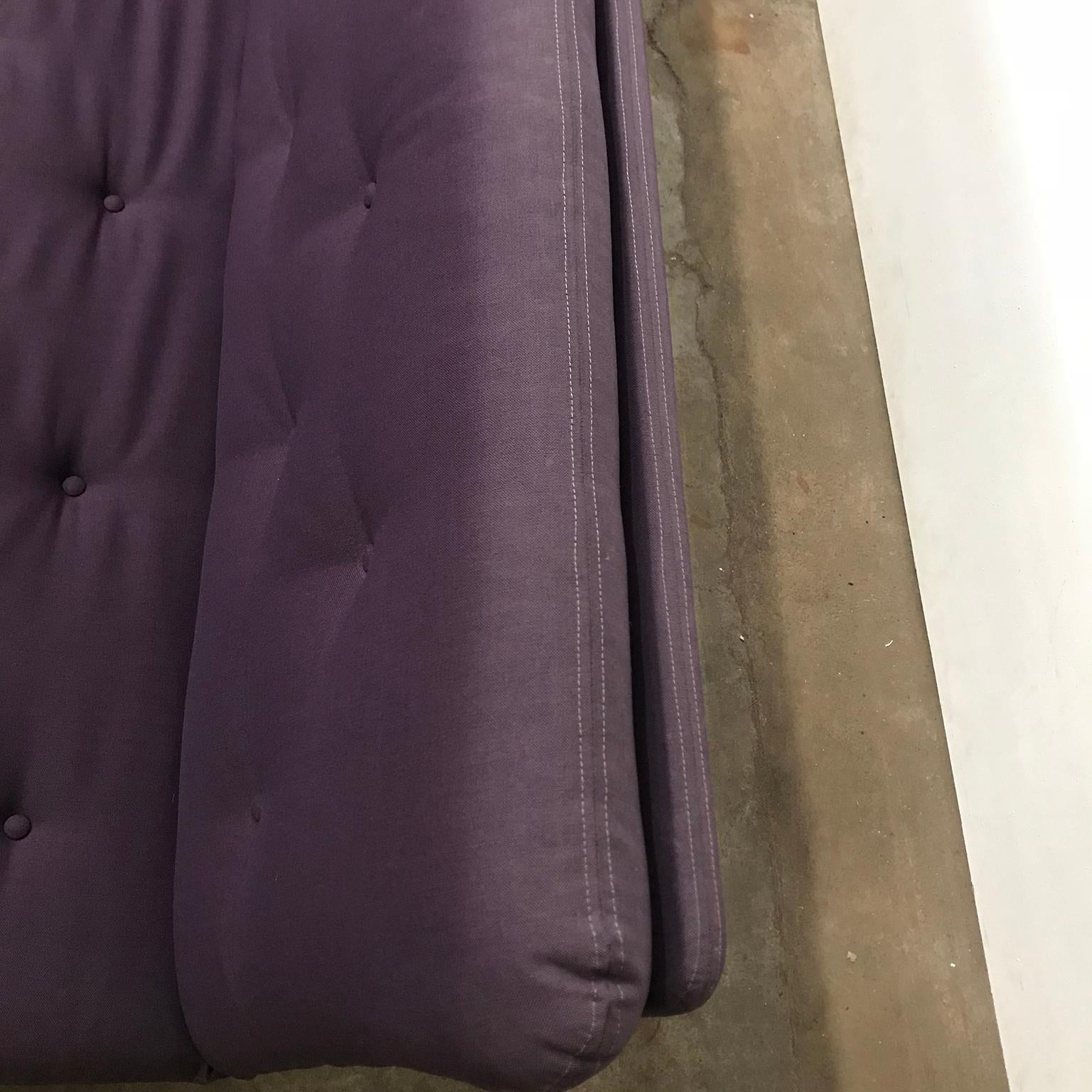 1968, Kho Liang Ie for Artifort, Chrome Base 3-Seat, Redone in Purple Fabric 3