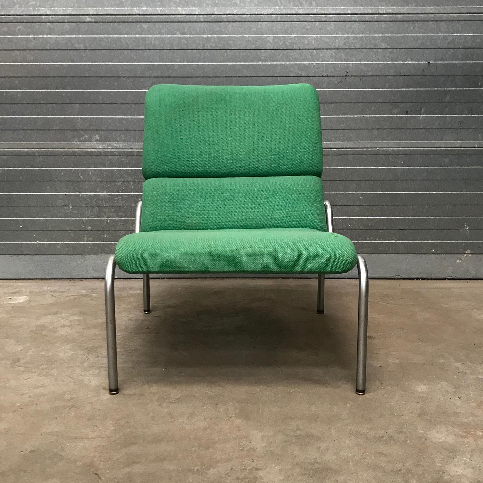 1968, Kho Liang Ie for Stabin Holland, Rare Apple Green Low Lounge Chair 4