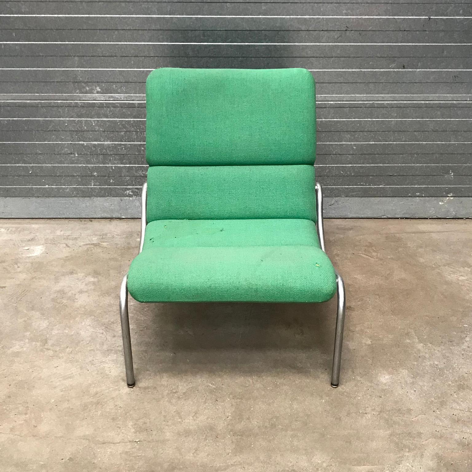 1968, Kho Liang Ie for Stabin Holland, Rare Apple Green Low Lounge Chair 5