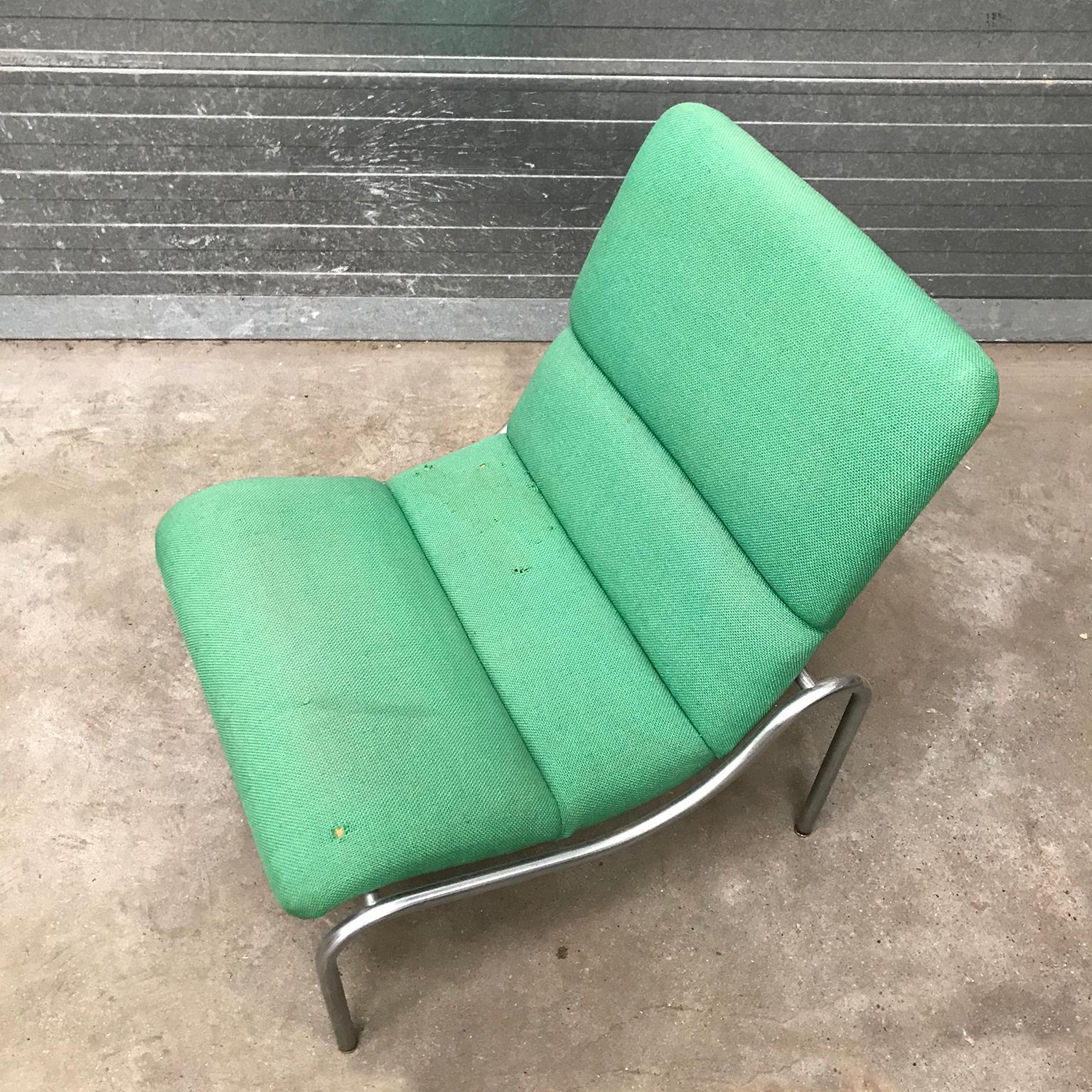 1968, Kho Liang Ie for Stabin Holland, Rare Apple Green Low Lounge Chair 6