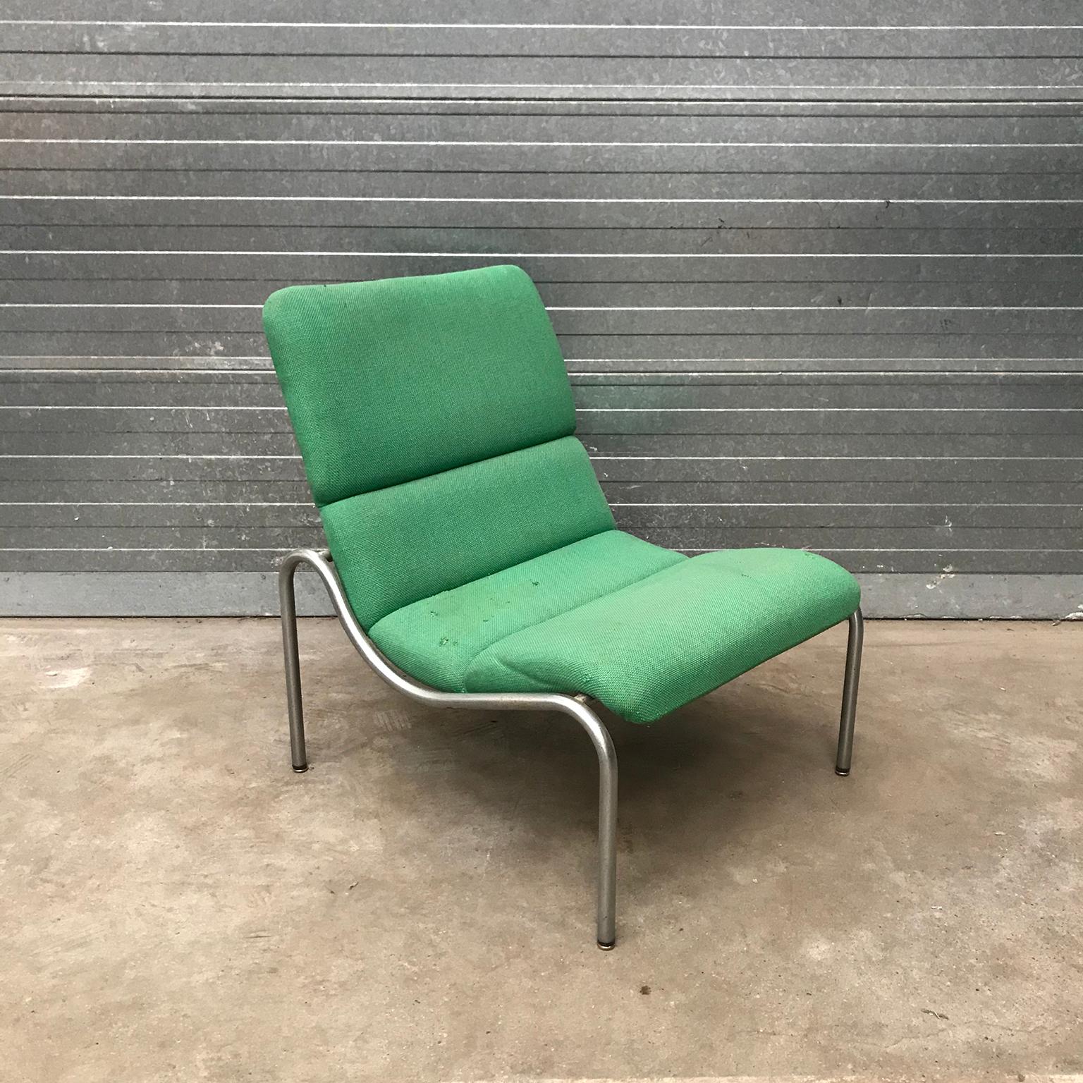 Mid-Century Modern 1968, Kho Liang Ie for Stabin Holland, Rare Apple Green Low Lounge Chair