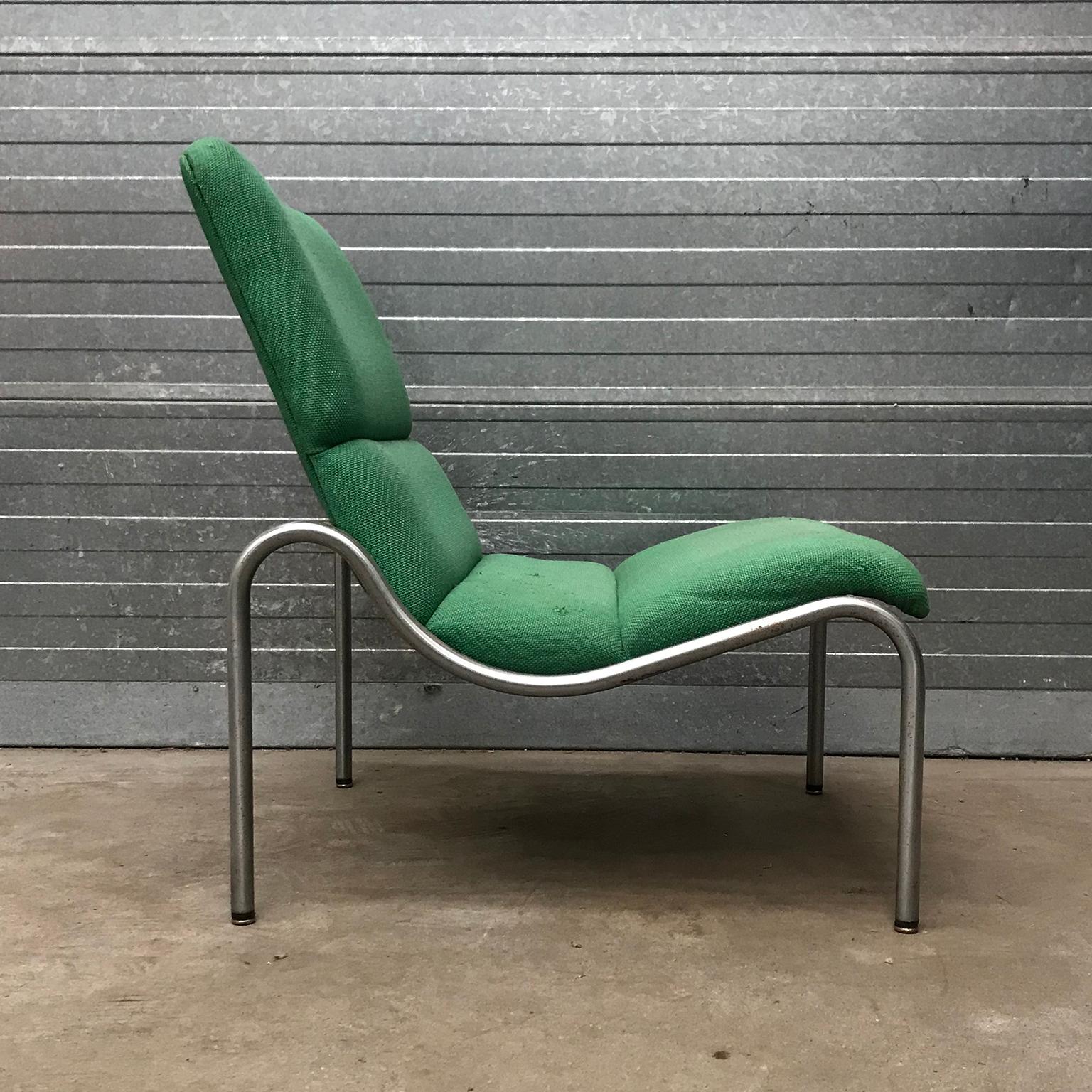 Dutch 1968, Kho Liang Ie for Stabin Holland, Rare Apple Green Low Lounge Chair